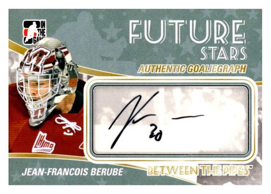 2010-11 ITG Between the Pipes Autographs #AJFB Jean-Francois Berube 02963 Image 1