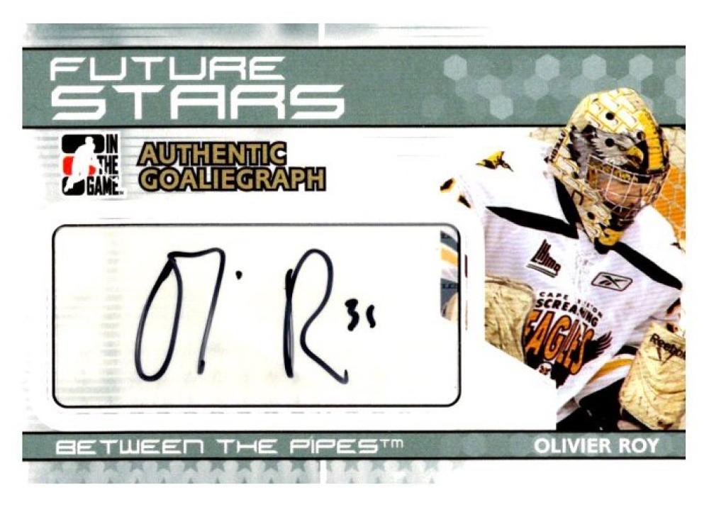2010-11 ITG Between the Pipes Autographs #AOR Olivier Roy MINT Auto 02972 Image 1
