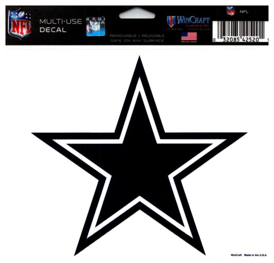 (HCW) Dallas Cowboys Multi-Use Coloured Decal Sticker 5"x6" NFL Football Image 1