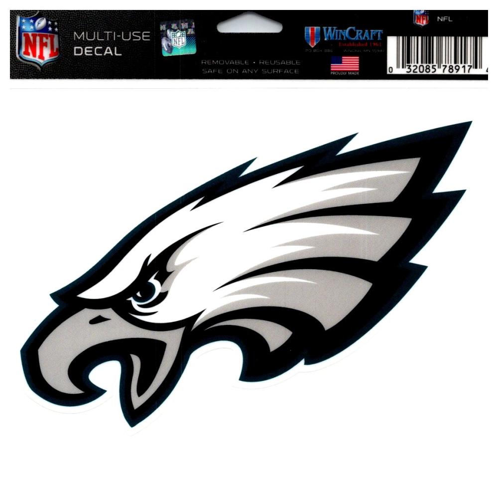 (HCW) Philadelphia Eagles Multi-Use Coloured Decal Sticker 5"x6" NFL Football