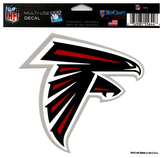(HCW) Atlanta Falcons Multi-Use Coloured Decal Sticker 5"x6" NFL Football Image 1
