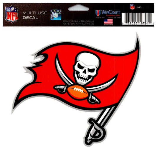 (HCW) Tampa Bay Buccaneers Multi-Use Coloured Decal Sticker 5"x6" NFL Football Image 1