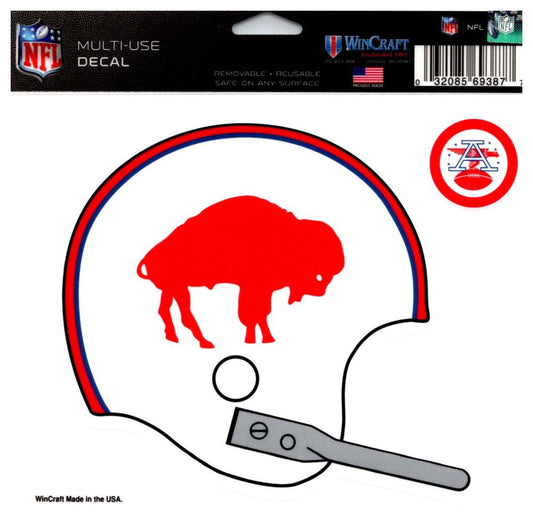 (HCW) Buffalo Bills Classic Multi-Use Helmet Coloured Decal Sticker 5"x6" NFL