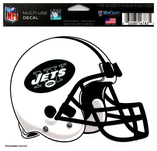 (HCW) New York Jets Multi-Use Helmet Coloured Decal Sticker 5"x6" NFL  Image 1