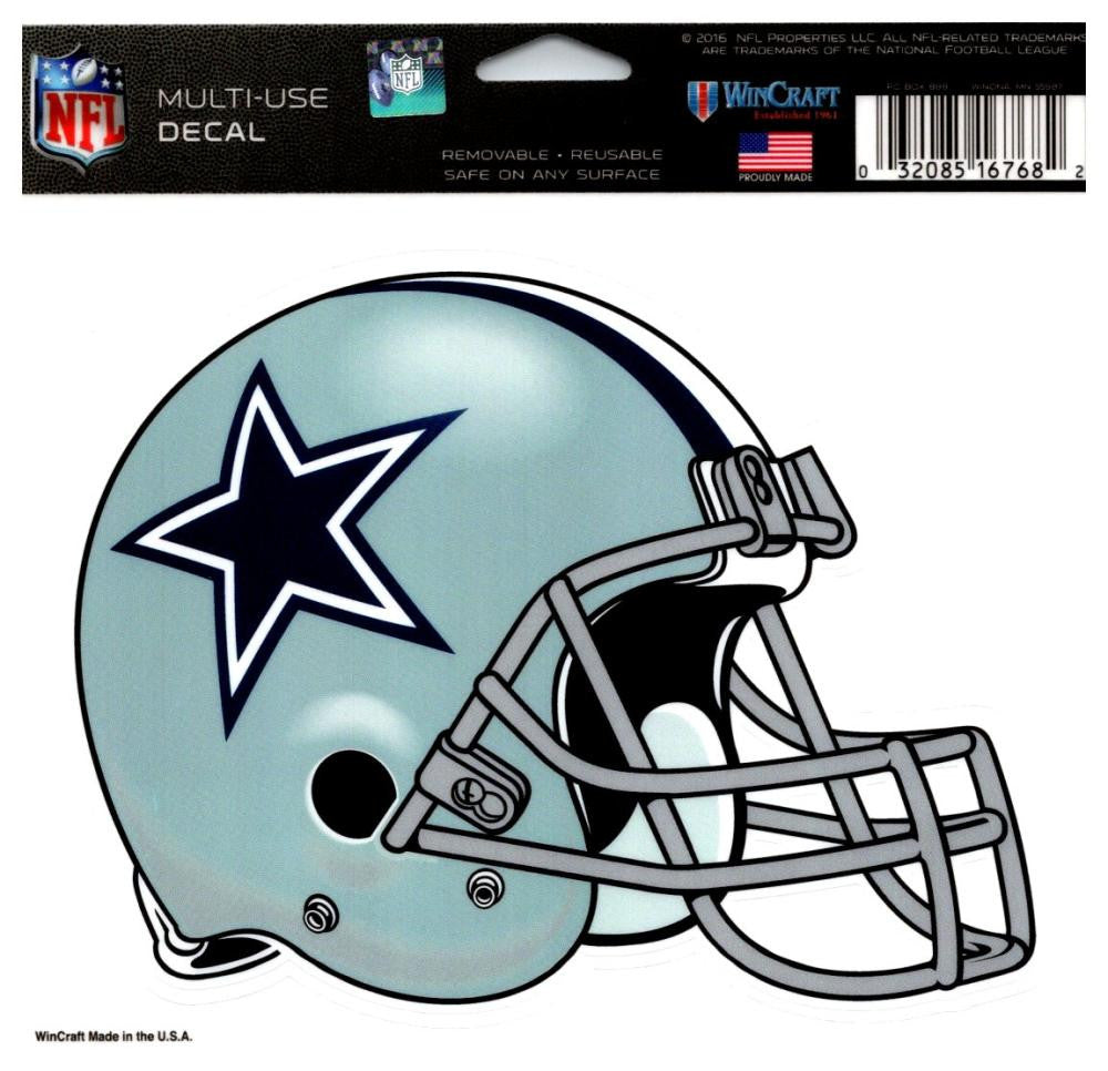 (HCW) Dallas Cowboys Multi-Use Helmet Coloured Decal Sticker 5"x6" NFL