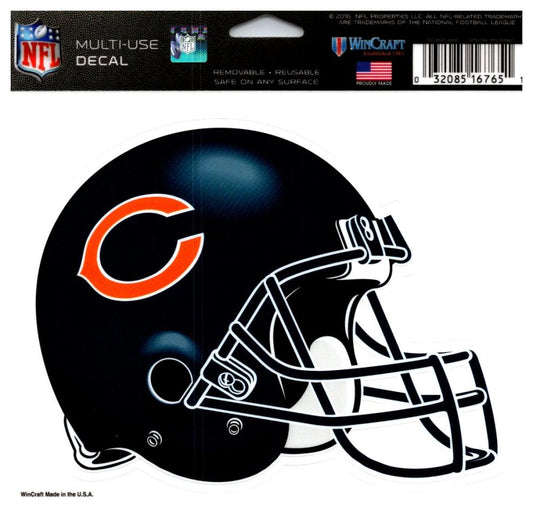 (HCW) Chicago Bears Multi-Use Helmet Coloured Decal Sticker 5"x6" NFL  Image 1
