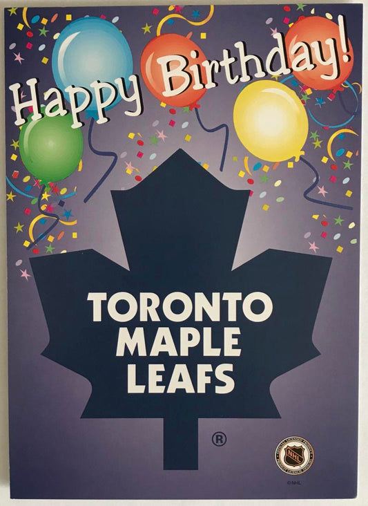 (HCW) Toronto Maple Leafs Birthday Card with Envelope 5"x7" - Official Licensed Image 1