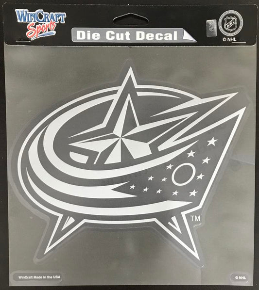 (HCW) Columbus Blue Jackets Perfect Cut White 8x8 Large Licensed Decal Sticker Image 1