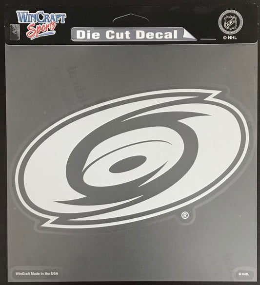 (HCW) Carolina Hurricanes Perfect Cut White 8x8 Large Licensed Decal Sticker Image 1