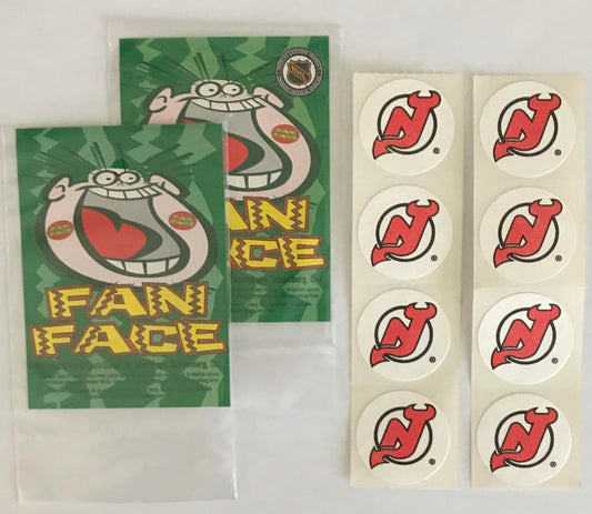 (HCW) 2 Packs of New Jersey Devils 1.25" Logo Stickers - 4/Pack = 8 Total Image 1