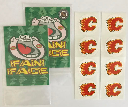 (HCW) 2 Packs of Calgary Flames 1.25" Logo Stickers - 4/Pack = 8 Total Image 1