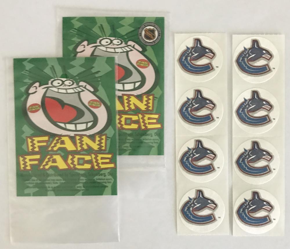 (HCW) 2 Packs of Vancouver Canucks 1.25" Logo Stickers - 4/Pack = 8 Total Image 1