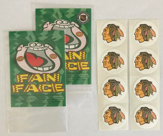 (HCW) 2 Packs of Chicago Blackhawks 1.25" Logo Stickers - 4/Pack = 8 Total Image 1