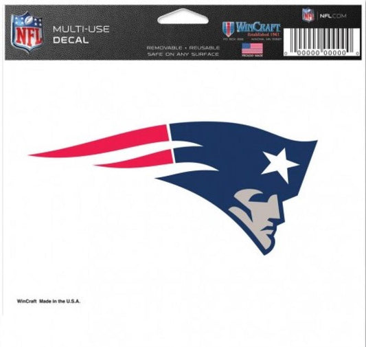 (HCW) New England Patriots Multi-Use Coloured Decal Sticker 5"x6" NFL Football Image 1