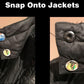 (HCW) Carolina Panthers NFL Snap Ginger Button Jewelry for Jackets, Bracelets Image 2