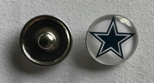 (HCW) Dallas Cowboys NFL Snap Ginger Button Jewelry for Jackets, Bracelets Image 1