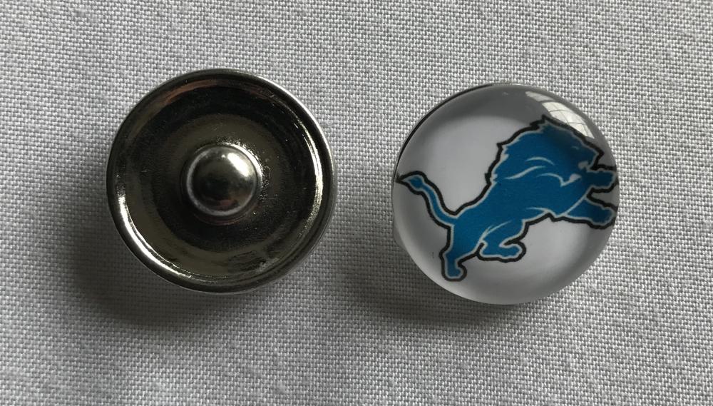 (HCW) Detroit Lions NFL Snap Ginger Button Jewelry for Jackets, Bracelets Image 1