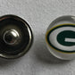 (HCW) Green Bay Packers NFL Snap Ginger Button Jewelry for Jackets, Bracelets Image 1