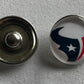 (HCW) Houston Texans NFL Snap Ginger Button Jewelry for Jackets, Bracelets Image 1