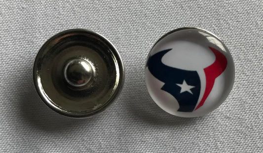 (HCW) Houston Texans NFL Snap Ginger Button Jewelry for Jackets, Bracelets Image 1