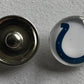 (HCW) Indianapolis Colts NFL Snap Ginger Button Jewelry for Jackets, Bracelets Image 1