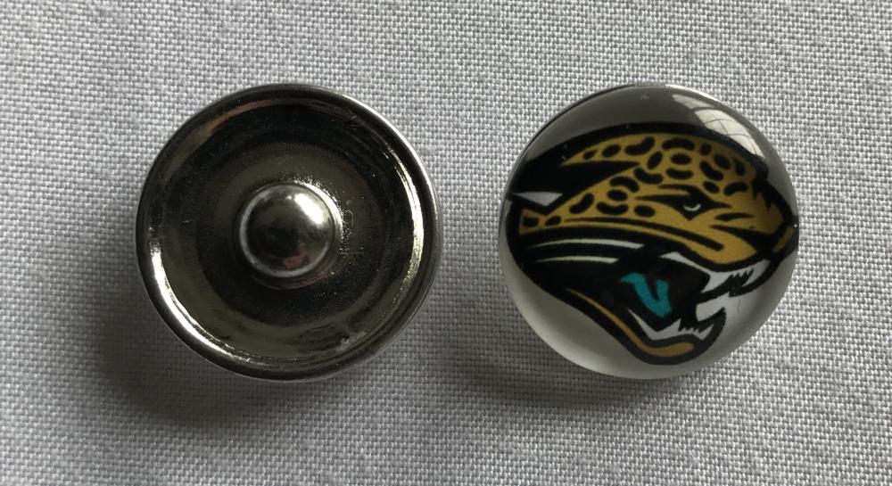(HCW) Jacksonville Jaguars NFL Snap Ginger Button Jewelry for Jackets, Bracelets Image 1