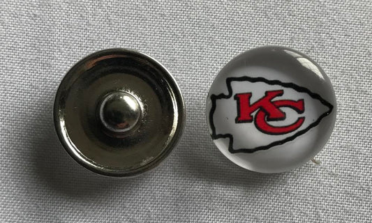 (HCW) Kansas City Chiefs NFL Snap Ginger Button Jewelry for Jackets, Bracelets
