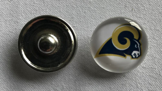 (HCW) Los Angeles Rams NFL Snap Ginger Button Jewelry for Jackets, Bracelets Image 1