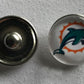 (HCW) Miami Dolphins NFL Snap Ginger Button Jewelry for Jackets, Bracelets Image 1