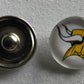 (HCW) Minnesota Vikings NFL Snap Ginger Button Jewelry for Jackets, Bracelets Image 1