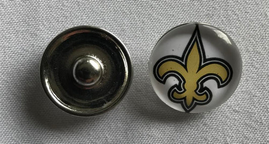 (HCW) New Orleans Saints NFL Snap Ginger Button Jewelry for Jackets, Bracelets Image 1