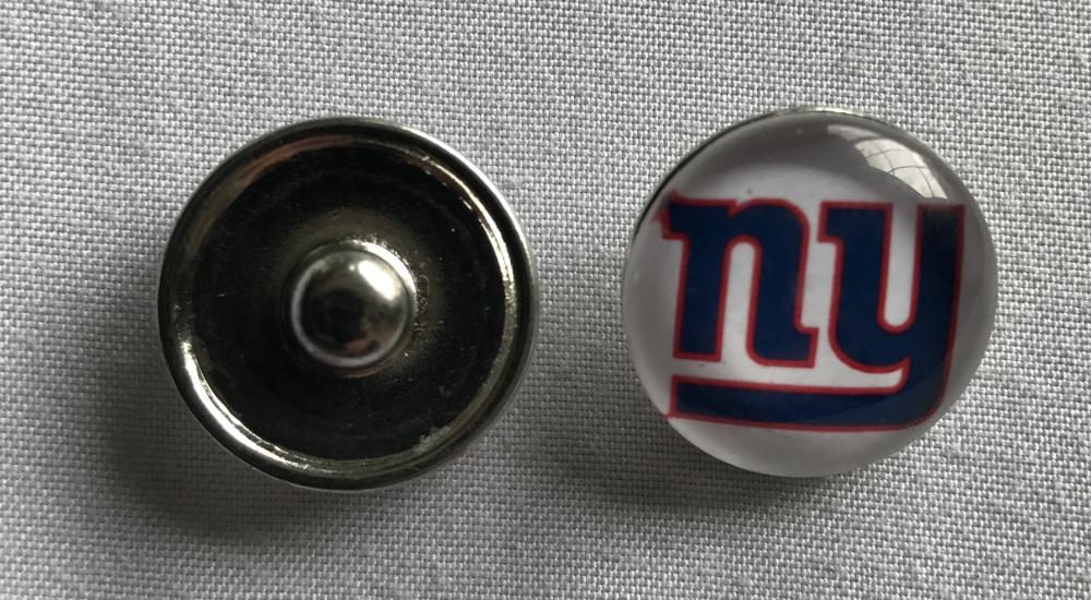 (HCW) New York Giants NFL Snap Ginger Button Jewelry for Jackets, Bracelets Image 1