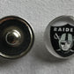 (HCW) Oakland Raiders NFL Snap Ginger Button Jewelry for Jackets, Bracelets Image 1