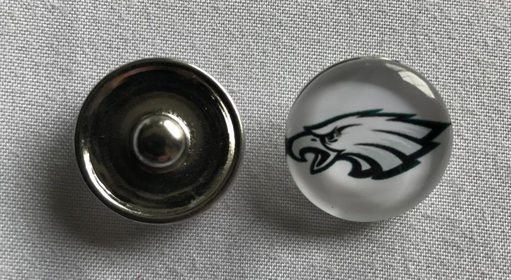 (HCW) Philadelphia Eagles NFL Snap Ginger Button Jewelry for Jackets, Bracelets Image 1