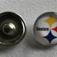 (HCW) Pittsburgh Steelers NFL Snap Ginger Button Jewelry for Jackets, Bracelets