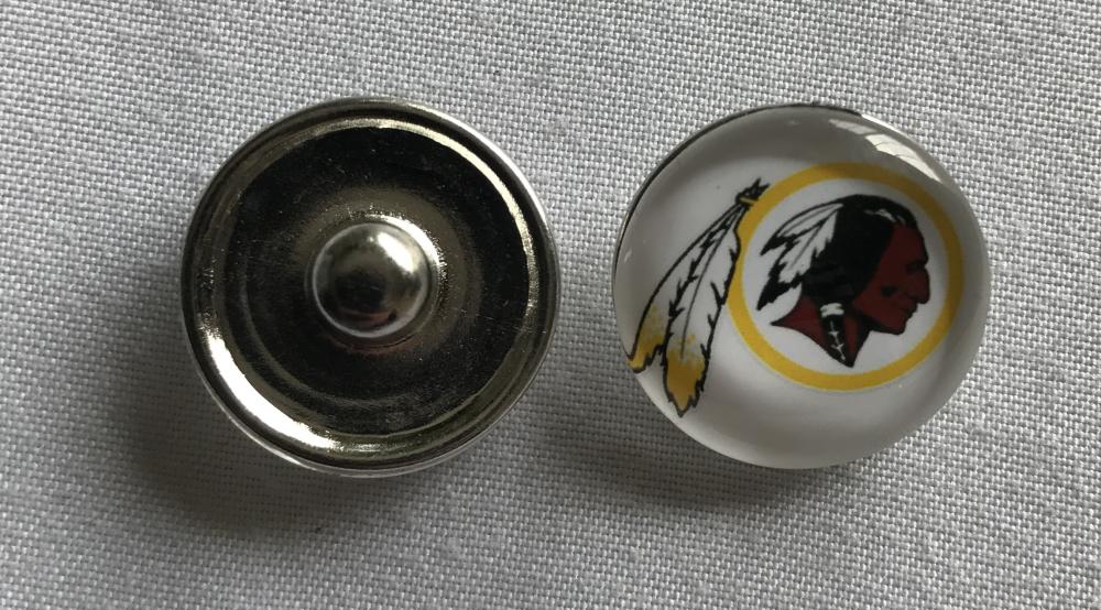 (HCW) Washington Redskins NFL Snap Ginger Button Jewelry for Jackets, Bracelets
