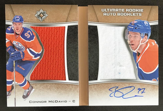 (HCW) 2015-16 UD Ultimate Collection Connor McDavid 46/49 Rookie Auto Booklet