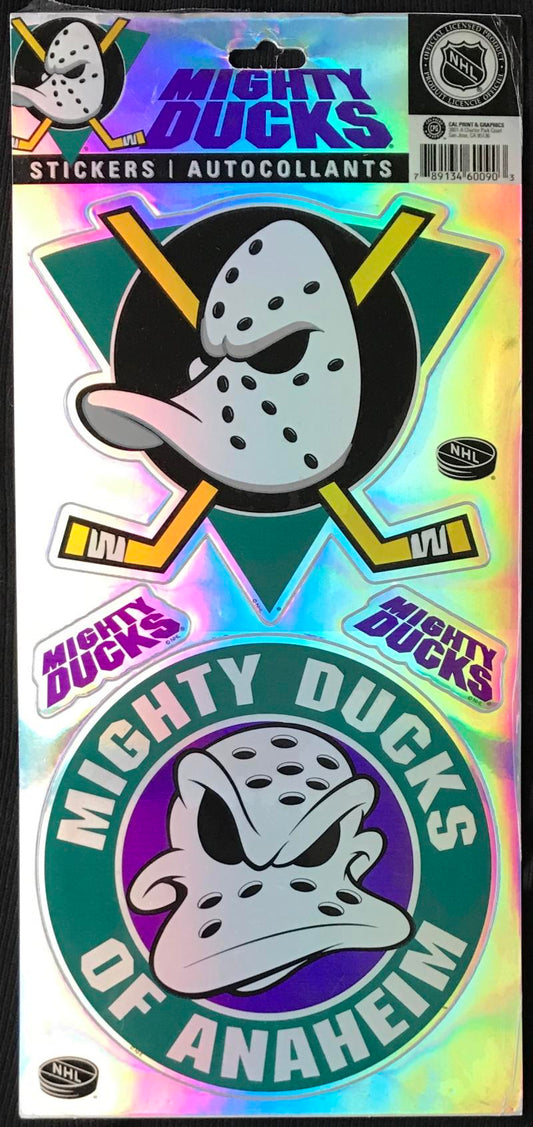 (HCW) Anaheim Ducks 6"x13" Large NHL Hockey Licensed Logo Sticker Sheet  Image 1