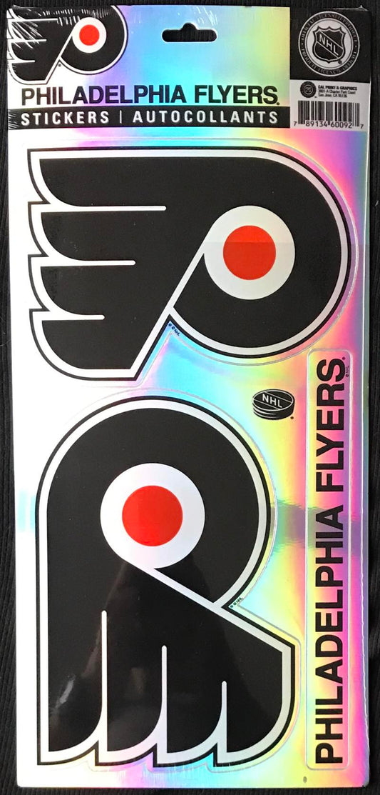 (HCW) Philadelphia Flyers 6"x13" Large NHL Hockey Licensed Logo Sticker Sheet  Image 1