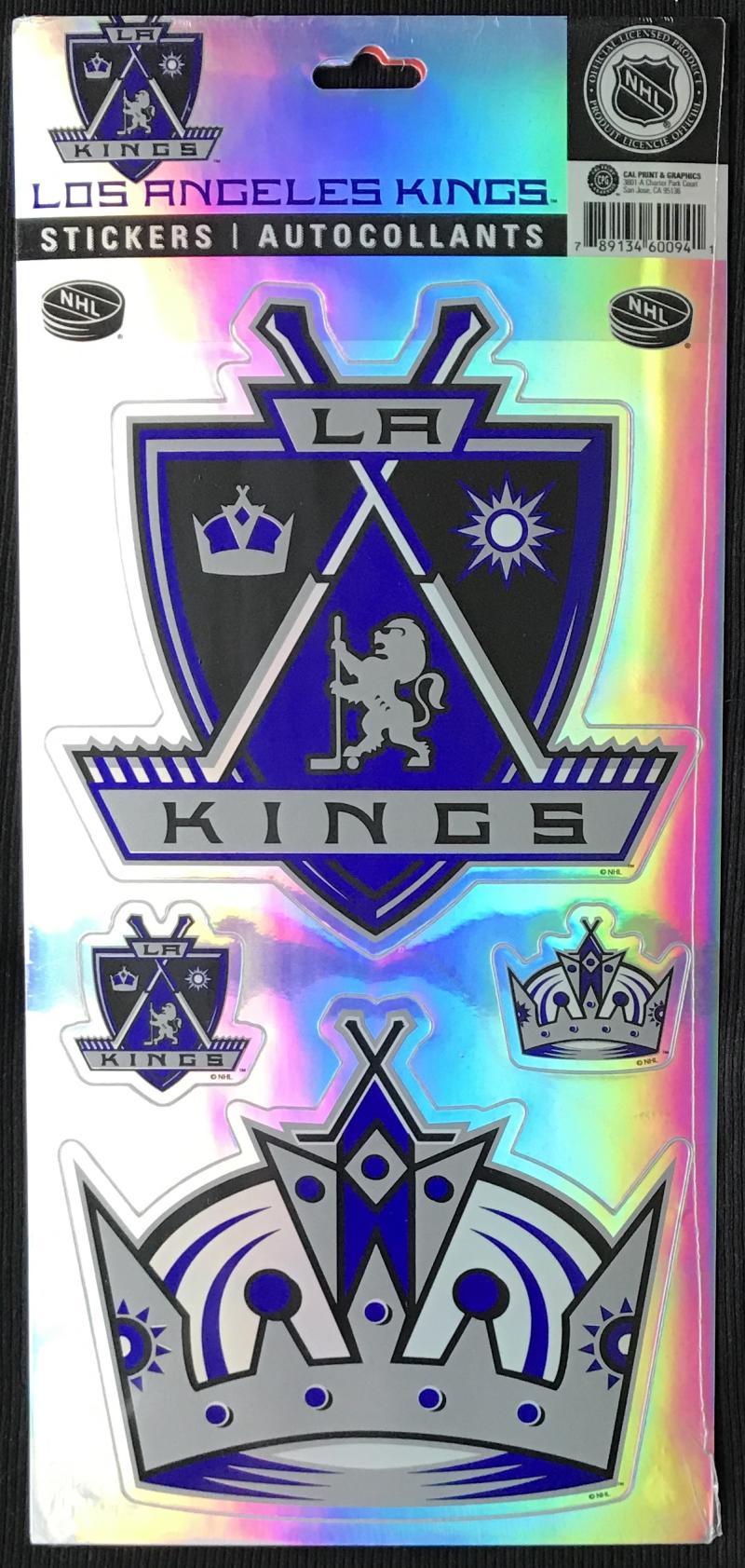 (HCW) Los Angeles Kings 6"x13" Large NHL Hockey Licensed Logo Sticker Sheet  Image 1