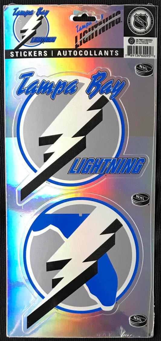 (HCW) Tampa Bay Lightning 6"x13" Large NHL Hockey Licensed Logo Sticker Sheet  Image 1