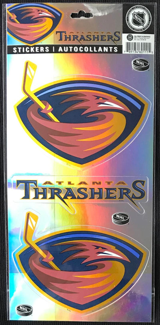 (HCW) Atlanta Thrashers 6"x13" Large NHL Hockey Licensed Logo Sticker Sheet  Image 1