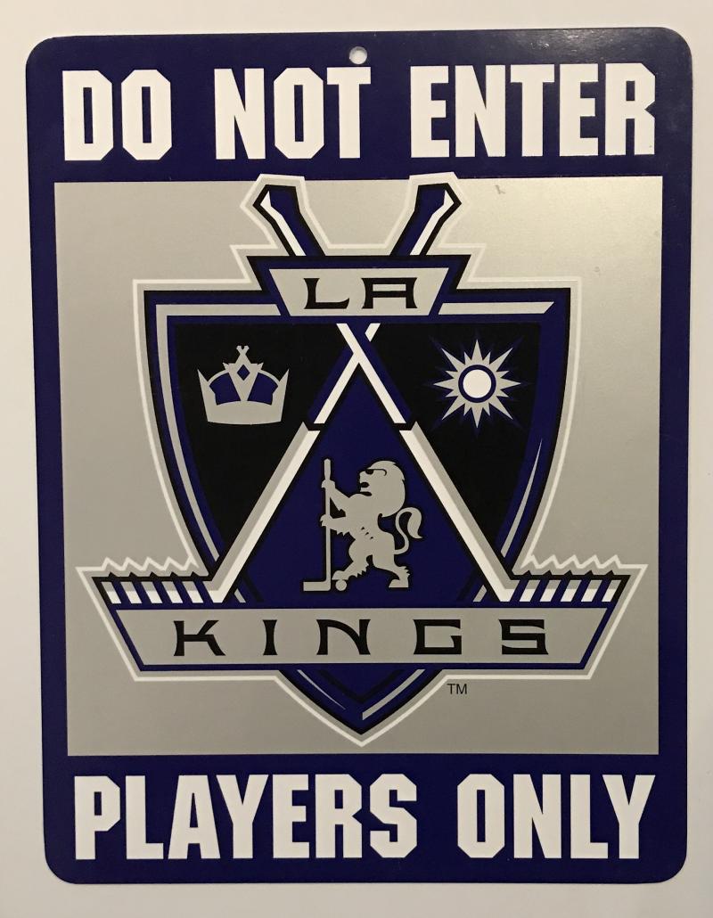 (HCW) Los Angeles Kings "Do Not Enter Players Only" 8" x 13" NHL Plastic Sign Image 1