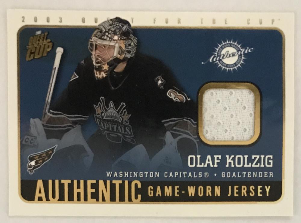 2002-03 Pacific Quest for the Cup Jerseys Olaf Kolzig NM-MT Hockey NHL MEM 02992