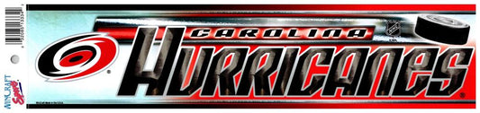 (HCW) Carolina Hurricanes 3" x 12" Bumper Strip NHL Sticker Decal Image 1