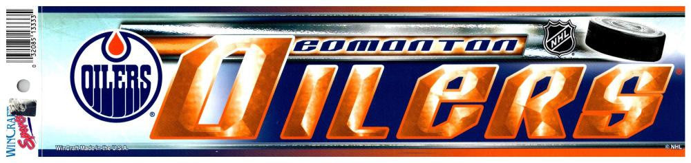 Edmonton Oilers 3" x 12" Bumper Strip  Sticker Decal