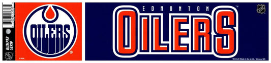 Edmonton Oilers orange 3" x 12" Bumper Strip  Sticker Decal
