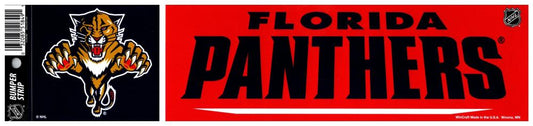 (HCW) Florida Panthers red 3" x 12" Bumper Strip NHL Sticker Decal Image 1