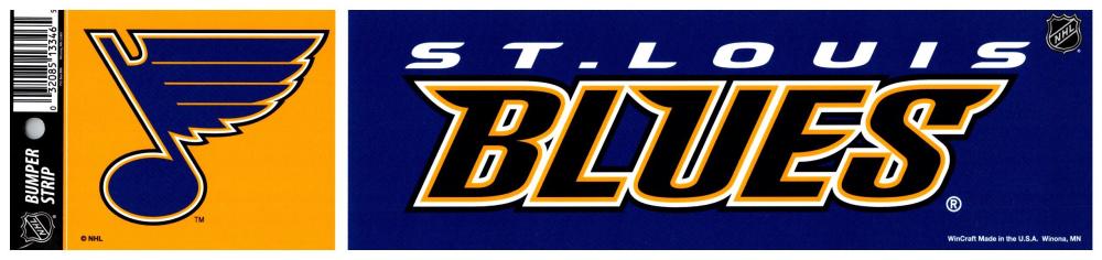 (HCW) St. Louis Blues new 3" x 12" Bumper Strip NHL Sticker Decal Image 1
