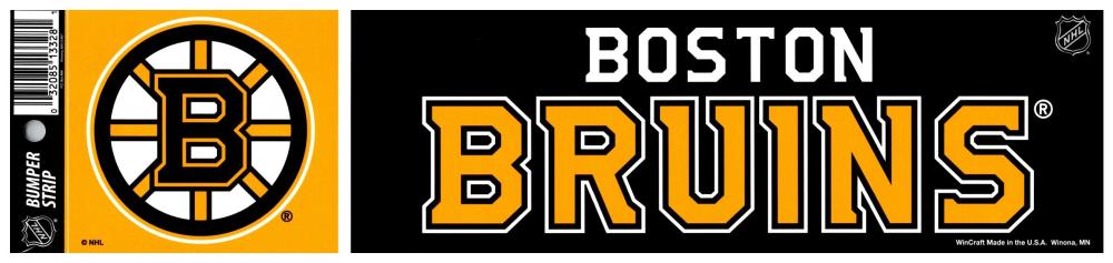 Boston Bruins 3" x 12" Bumper Strip  Sticker Decal